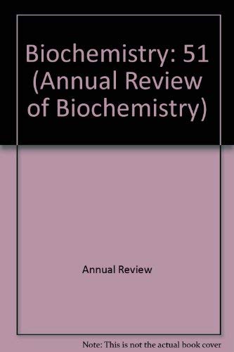 Beispielbild fr Annual Review of Biochemistry (Vol. 51) zum Verkauf von General Eclectic Books