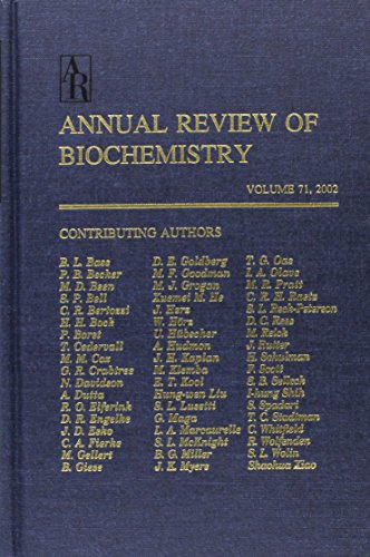 Beispielbild fr Annual Reviews of Biochemistry Volume 71 with Online Version zum Verkauf von ThriftBooks-Dallas