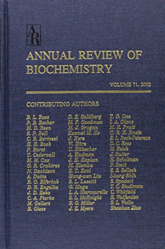 Imagen de archivo de Annual Reviews of Biochemistry Volume 71 with Online Version a la venta por ThriftBooks-Dallas