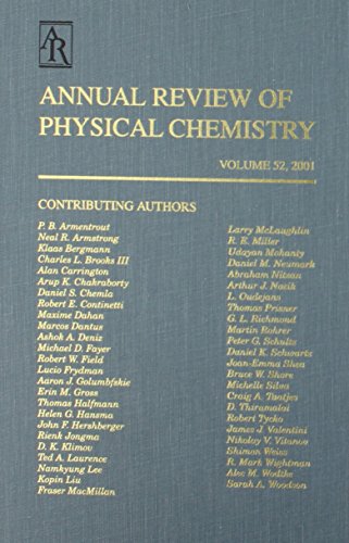 9780824310523: Annual Review of Physical Chemistry: 2001: 52