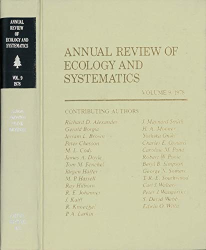 Stock image for Annual Review of Ecology and Systematics, Volume 9 for sale by Tiber Books
