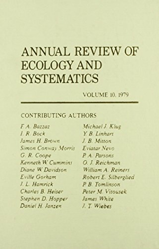 Imagen de archivo de Annual Review of Ecology and Systematics a la venta por Better World Books