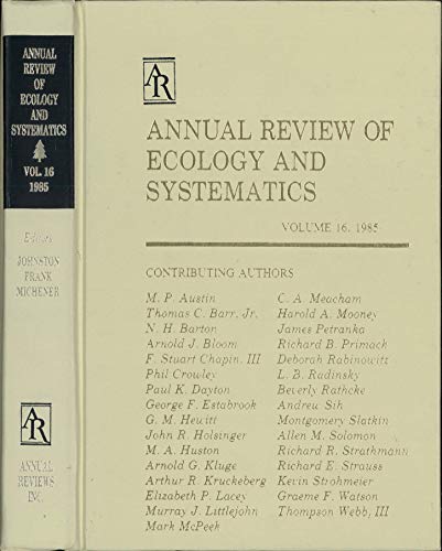 Stock image for Annual Review of Ecology and Systematics: 1985 (Annual Review of Ecology & Systematics) for sale by Ergodebooks