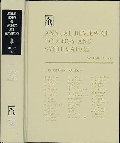 Imagen de archivo de Annual Review of Ecology and Systematics a la venta por Better World Books