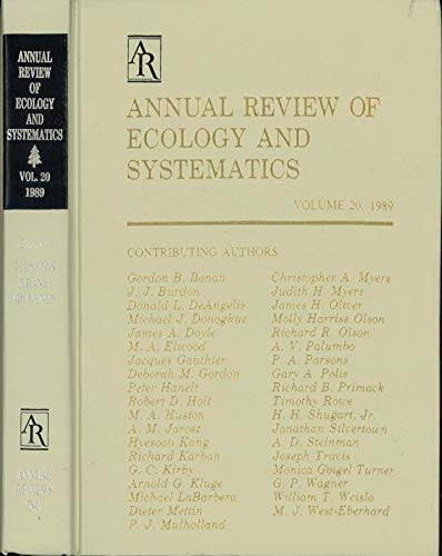 Stock image for Annual Review of Ecology and Systematics for sale by Better World Books