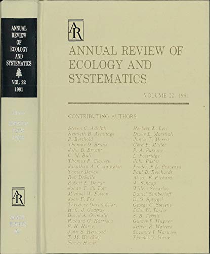 Imagen de archivo de Annual Review of Ecology and Systematics. Volume 22, 1991 a la venta por Research Ink