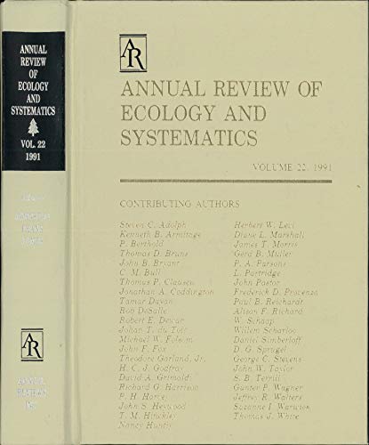 Stock image for Annual Review of Ecology and Systematics. Volume 22, 1991 for sale by Research Ink