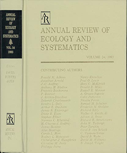 Annual Review of Ecology and Systematics. Volume 24, 1993