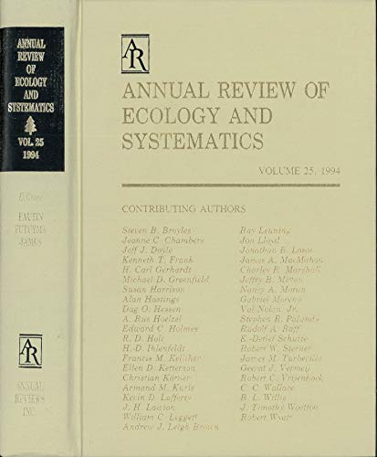 9780824314255: Annual Review of Ecology and Systematics: 1994