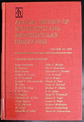 Imagen de archivo de Annual Review of Biophysics and Biomolecular Structure: 1993 a la venta por Bookmans