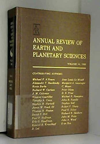 Imagen de archivo de Annual Review of Earth and Planetary Sciences. Volume 16, 1988 a la venta por Research Ink