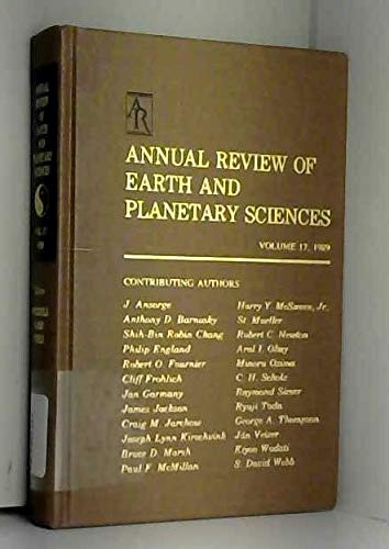 Beispielbild fr Annual Review of Earth and Planetary Sciences. Volume 17, 1989 zum Verkauf von Research Ink