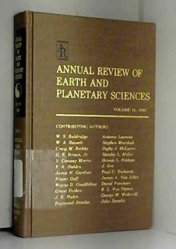Beispielbild fr Annual Review of Earth and Planetary Sciences: 1990 (Annual Review of Earth & Planetary Sciences) zum Verkauf von Wonder Book