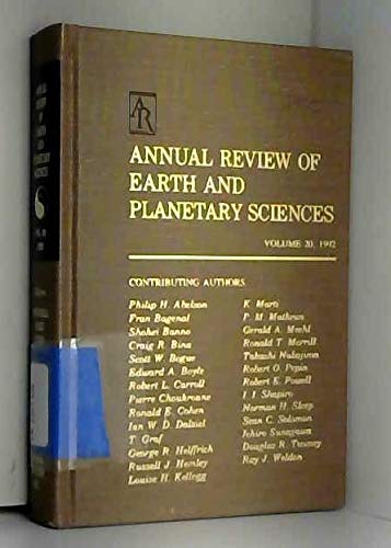 Beispielbild fr Annual Review of Earth and Planetary Sciences: 1992 (Annual Review of Earth & Planetary Sciences) zum Verkauf von Wonder Book