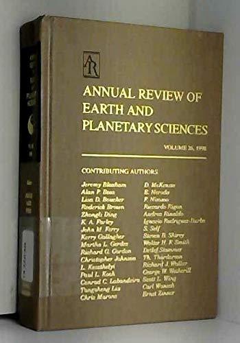 Beispielbild fr Annual Review of Earth and Planetary Sciences: 1998 (Annual Review of Earth & Planetary Sciences) zum Verkauf von Wonder Book