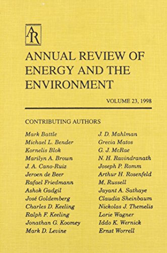 Stock image for Annual Review of Energy and the Environment: 1998 (Annual Review of Environment & Resources) for sale by Irish Booksellers