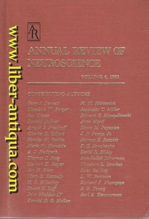 Beispielbild fr Annual Review of Neuroscience, Volume 6 zum Verkauf von Tiber Books