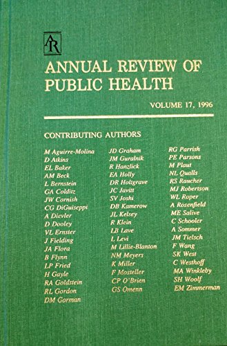 9780824327170: Annual Review of Public Health: 1996 (17)