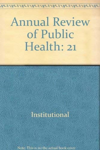 Imagen de archivo de Annual Review of Public Health: 2000 a la venta por HPB-Red