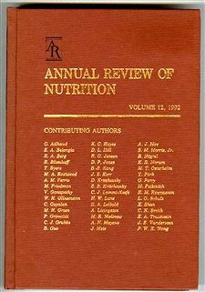 Beispielbild fr Annual Review of Nutrition: 1992 zum Verkauf von Phatpocket Limited