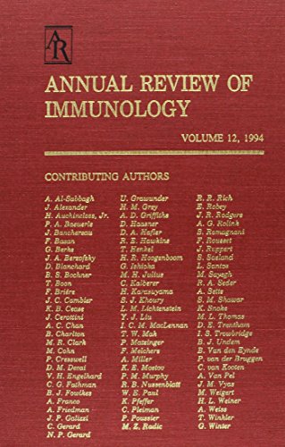 Beispielbild fr Annual Review of Immunology Volume 12, 1994 zum Verkauf von Cambridge Rare Books