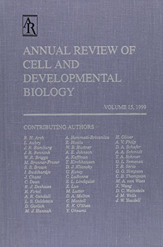 Beispielbild fr Annual Review of Cell and Developmental Biology: Volume 15,1999 zum Verkauf von HPB-Red