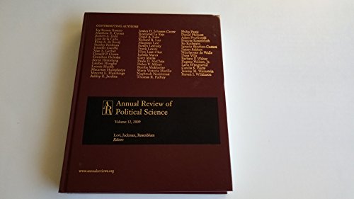 Annual Review of Political Science 2009 - Levi, Margaret [Editor]; Jackman, Simon [Editor]; Rosenblum, Nancy [Editor];