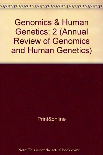 Imagen de archivo de Annual Review of Genomics and Human Genetics: 2001 (Annual Review of Genomics & Human Genetics) a la venta por Phatpocket Limited