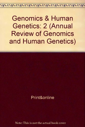 Stock image for Annual Review of Genomics and Human Genetics for sale by Better World Books