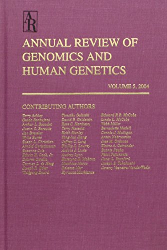 Imagen de archivo de Annual Review of Genomics and Human Genetics 2004 (Annual Review of Genomics & Human Genetics) a la venta por HPB-Red