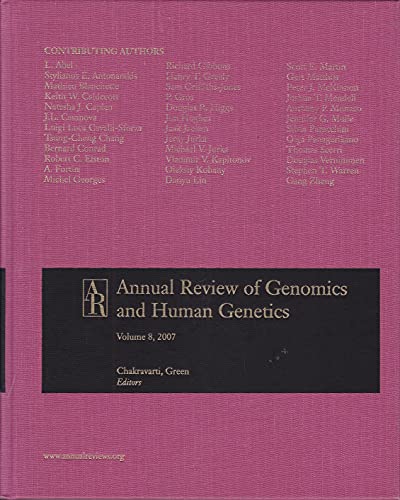 9780824337087: Annual Review of Genomics and Human Genetics W: 8 (Annual Review of Genomics & Human Genetics)