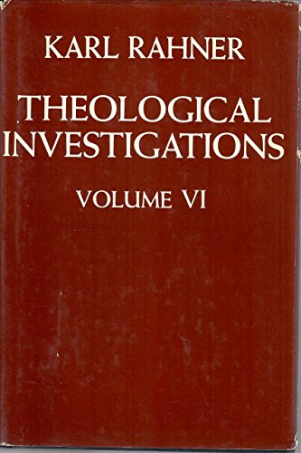 Beispielbild fr Theological Investigations: Volume VI, Concerning Vatican Council II zum Verkauf von Second Story Books, ABAA