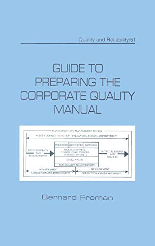 Stock image for Guide to Preparing the Corporate Quality Manual for sale by Blackwell's