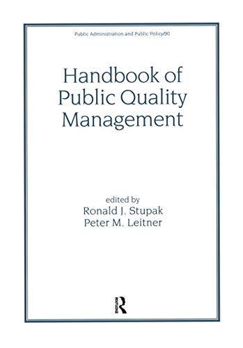 9780824704155: Handbook of Public Quality Management (Public Administration and Public Policy)