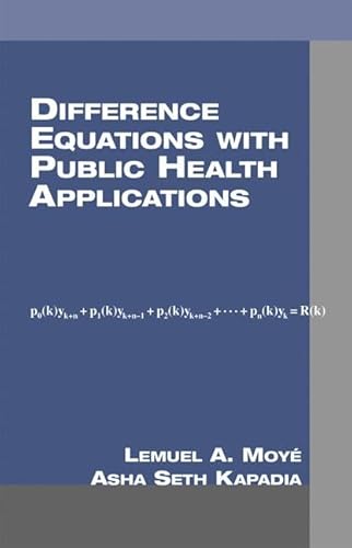9780824704476: Difference Equations With Public Health Applications
