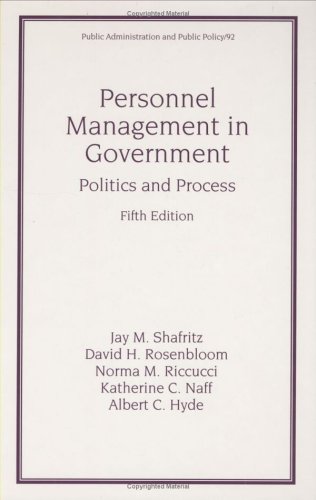 Beispielbild fr Personnel Management in Government : Politics and Process zum Verkauf von Better World Books