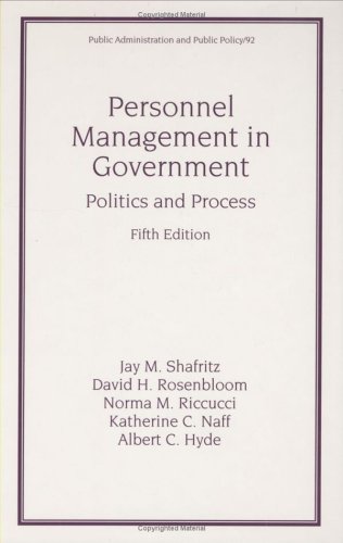 Stock image for Personnel Management in Government : Politics and Process for sale by Better World Books