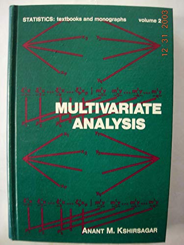 Beispielbild fr Multivariate analysis (Statistics: textbooks and monographs, v. 2) zum Verkauf von Wonder Book