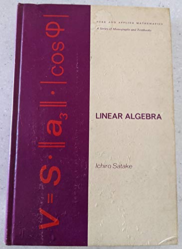 Beispielbild fr Linear Algebra zum Verkauf von Better World Books