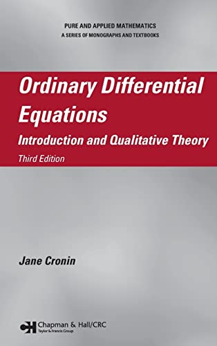 9780824723378: Ordinary Differential Equations: Introduction and Qualitative Theory, Third Edition (Chapman & Hall/CRC Pure and Applied Mathematics)