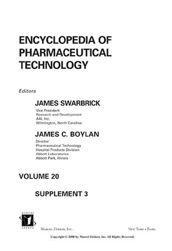 Stock image for Encyclopedia of Pharmaceutical Technology: Volume 20 - Supplement 3 (Pharmaceutical Technology Encyclopedia) (Volume 20) for sale by Anybook.com