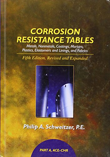 9780824756734: Corrosion Resistance Tables: Metals, Nonmetals, Coatings, Mortars, Plastics, Elastomers and Linings, and Fabrics (Part A)