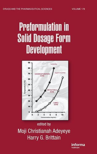 9780824758097: Preformulation in Solid Dosage Form Development: 178 (Drugs and the Pharmaceutical Sciences)