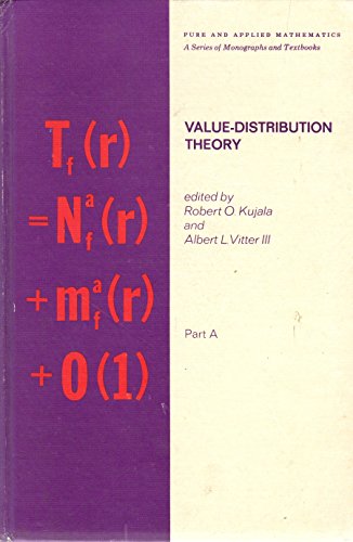 9780824761240: Value-distribution theory;: Proceedings (Pure and applied mathematics)