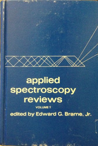 Stock image for Applied Spectroscopy Reviews. Volume 7 for sale by Zubal-Books, Since 1961