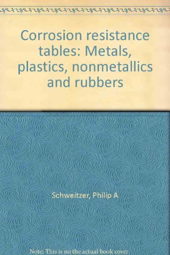 Stock image for Corrosion Resistance Tables: Metals, Plastics, Nonmetallics, and Rubbers for sale by BookDepart