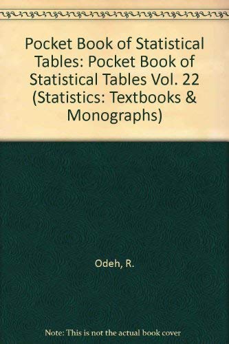 Pocket Book of Statistical Tables.