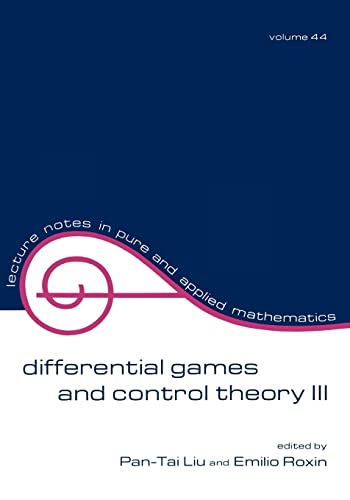 Imagen de archivo de Differential Games and Control Theory III a la venta por Books Puddle