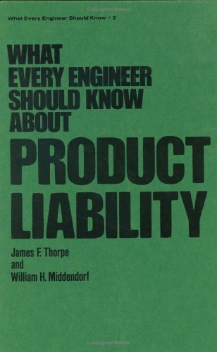 Stock image for What Every Engineer Should Know About Product Liability for sale by NWJbooks