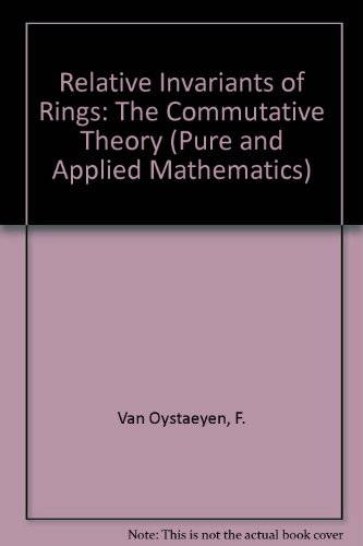 Relative Invariants of Rings: The Commutative Theory